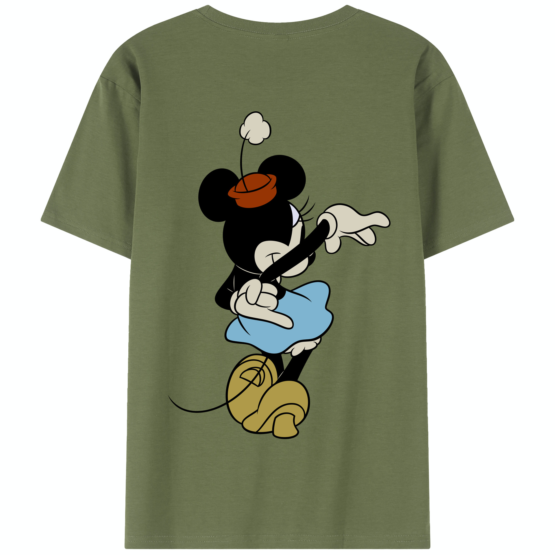 （画像用） ミッキーマウス Mickey Mouse 綿100％半袖Tシャツ（背面プリント）